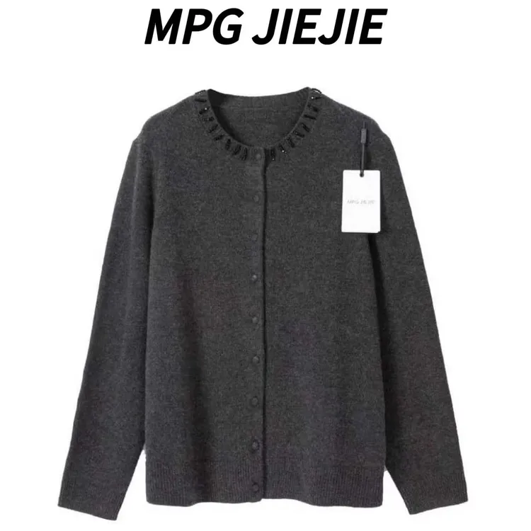 MPG JIEJIE【为有暗香来】大码秋冬绵羊毛领口花边精致设计毛衣