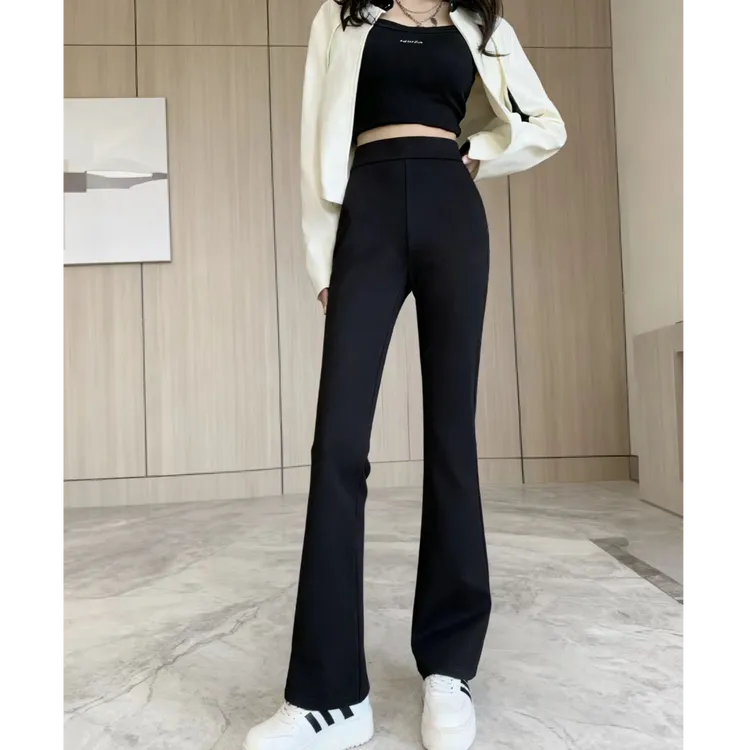 亦声【高品质微喇裤】4.0秋季女装微喇叭长腿休闲裤子QB