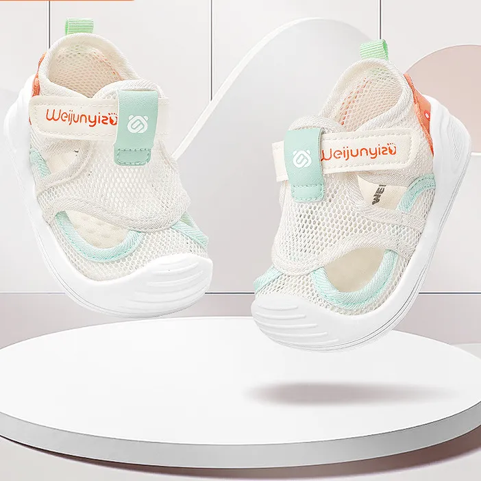 男童网面轻便学步鞋夏季新款透气婴儿软底防滑凉鞋女童舒适机能鞋