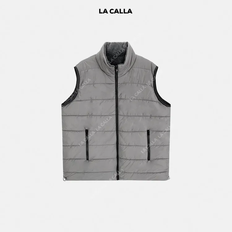 LA CALLA轻机能老钱双面两穿排骨夹棉马甲CC-WAM7813