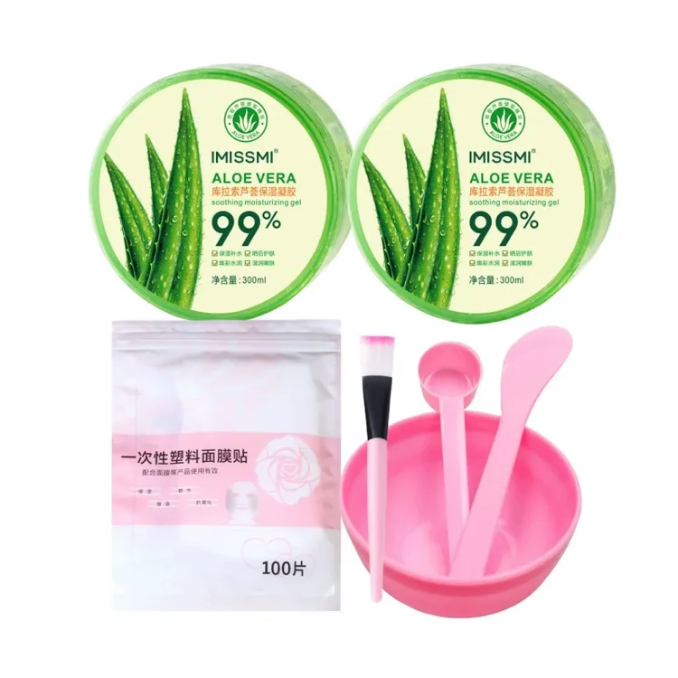 芦荟胶【2盒+工具】IMISSMI库拉索芦荟保湿凝胶300g