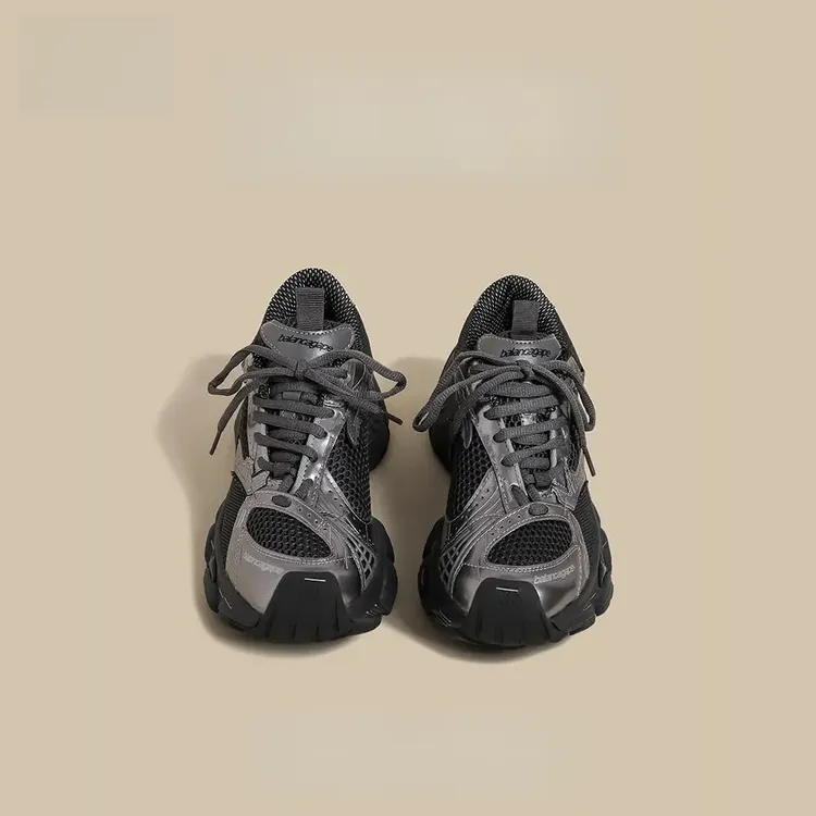 订书机老爹鞋女2025春秋季复古小个子增高网面炸街休闲运动鞋潮