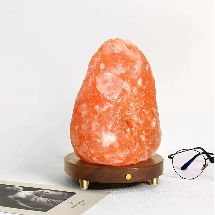 山型盐灯装饰卧室床头小夜灯台灯粉盐灯喜马拉雅盐灯