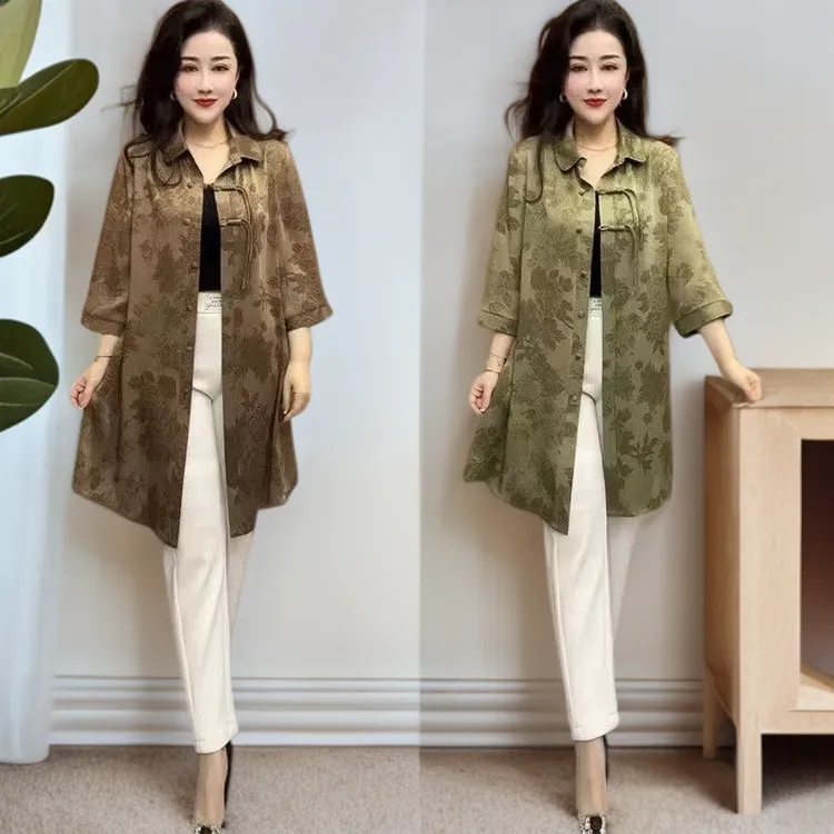 秋季薄款时尚长款外套显瘦气质洋气网红新款休闲秋冬宽松高端大气