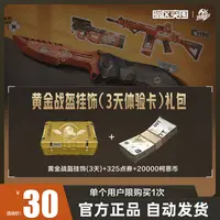 黄金战盔挂饰(3天体验卡)礼包【暗区突围官方授权】手游 游戏道具