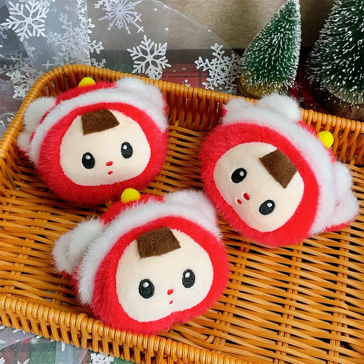 可爱醒狮娃娃头毛绒玩偶钥匙扣公仔情侣书包挂件新年情人节小礼物