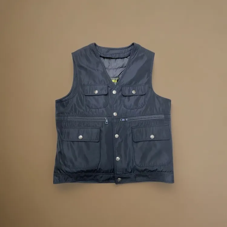 皮毛一体真皮马甲男款女款 羊皮加绒加厚保暖夹克背心扣子款