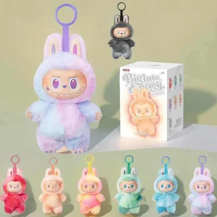 【马上涨价】生日礼物泡泡玛拉布labub玩偶搪胶钥匙扣手办摆件