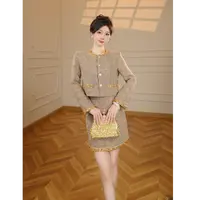 【张小小】【两件套】【有里布】小香风外套女春秋新小个子套装LJ0033