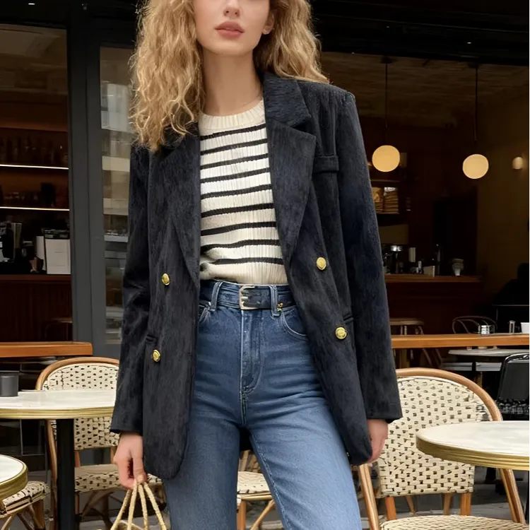 2025款雪尼尔西装羽绒服