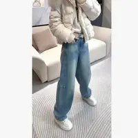 熙薇【​​松紧有致​】2025冬季新款显瘦时尚加绒休闲牛仔裤H6113