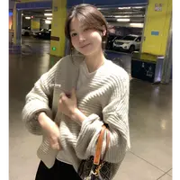 【芳龄F.LING】泡芙云 开衫韩系极简毛织毛衣女秋季FL01153