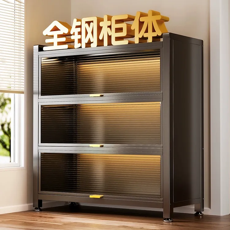 家用鞋柜门口钢制防尘鞋架阳台收纳整理柜特厚新款多层防臭碳钢