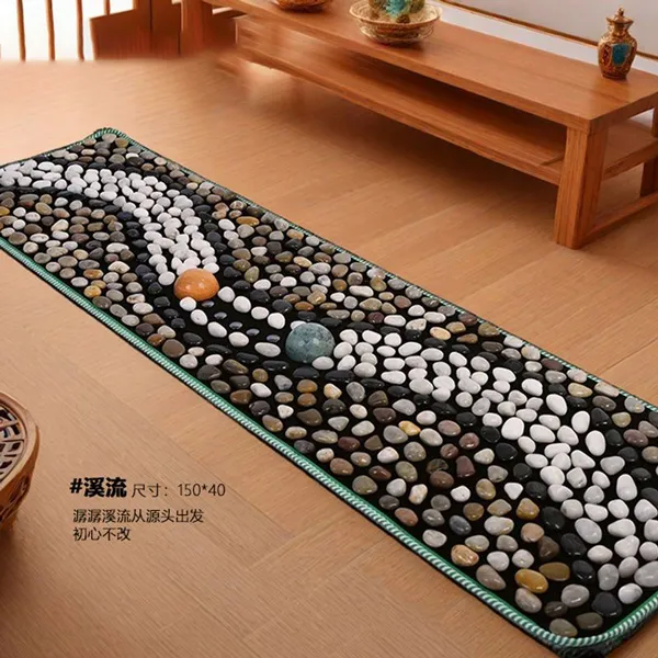鹅卵石雨花石足垫足底按摩垫石子路脚垫按摩器石头指压板足部踩脚