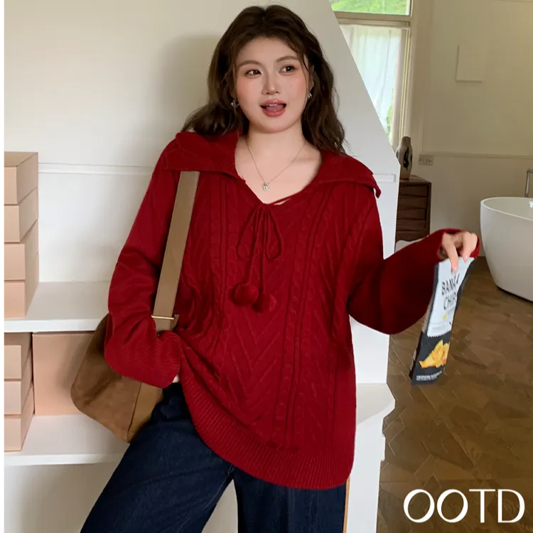 纯色宽松百搭毛衣YZ00125