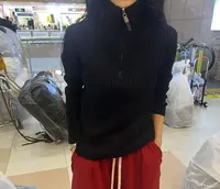 拉链款女针织毛针织衫上衣秋冬#023