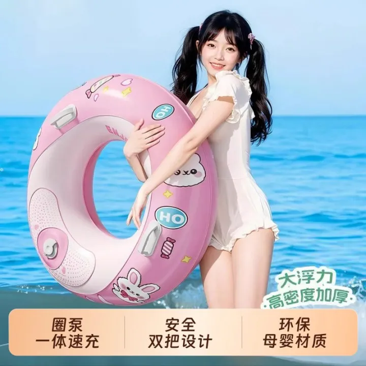 腋下游泳圈成人海边加厚加大防侧翻救生圈儿童初学者充气浮圈