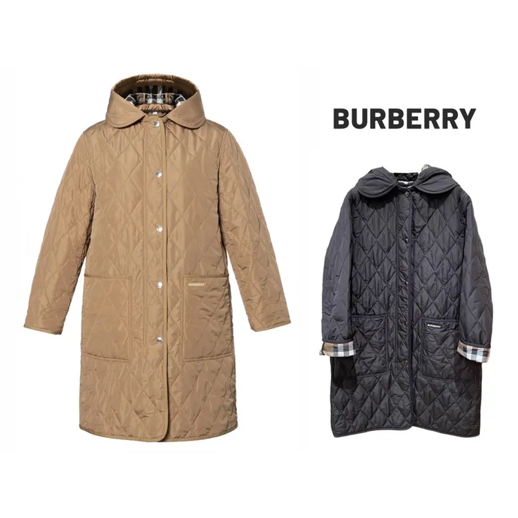 【老袁家】未使用 BURBERRY/博柏利 格纹连帽长袖棉服