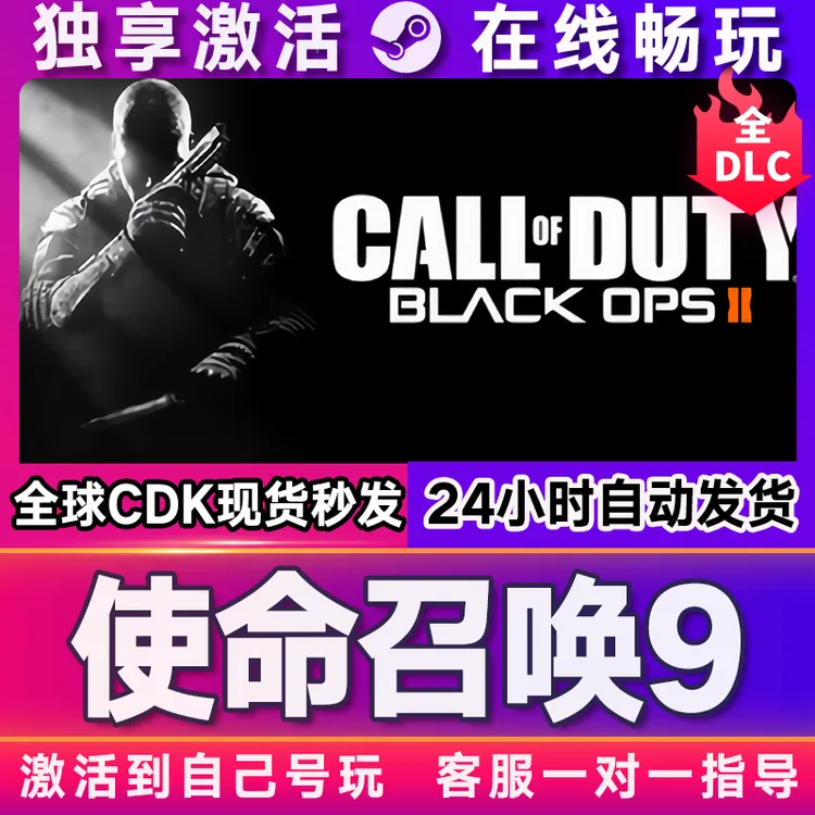 使命召唤9 激活码 全球区 CDKEY 激活入库 pc电脑游戏