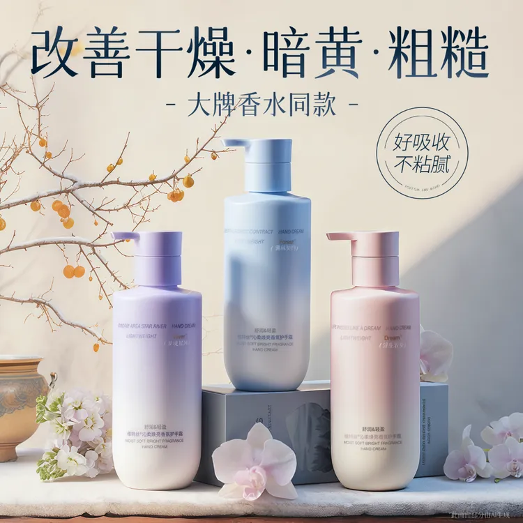 护手霜抗皱保湿滋润补水防干裂粗糙手纹紧致持久留香氛清爽不油腻