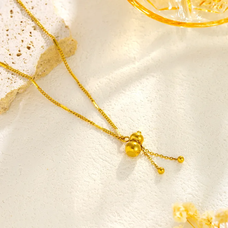 非金属项链 轻奢时尚金色气质百搭精致女士小众首饰小蛮腰项链女