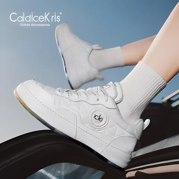 CaldiceKris正品防水低帮秋季潮流通用防滑男鞋女鞋板鞋增高H百搭