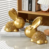 新 现代创意萌兔摆件创意桌面家居客厅玄关电视柜新婚闺蜜礼物