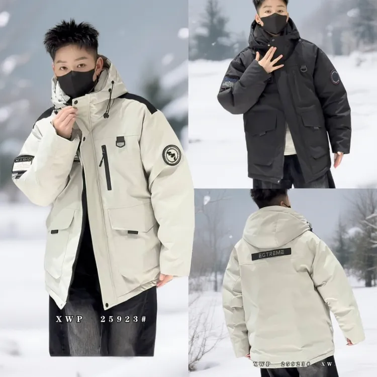 （加厚棉非冷勿拍）冬季青少年男生连帽加棉厚冲锋衣休闲外套25923