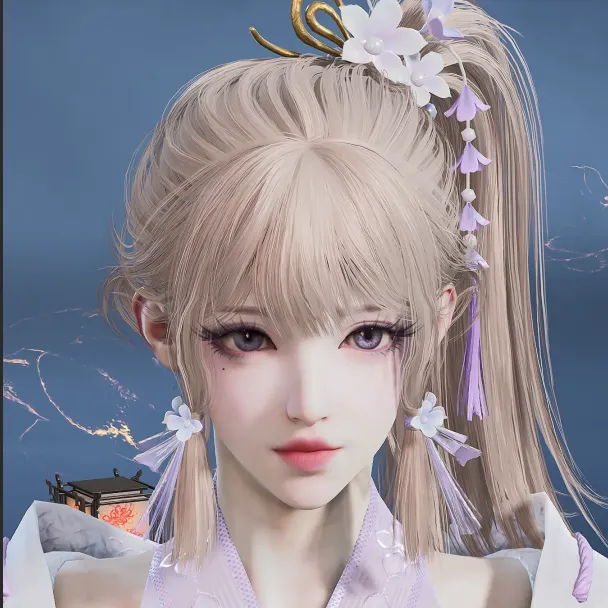 紫藤花原创永劫无间胡桃捏脸数据含导入教学