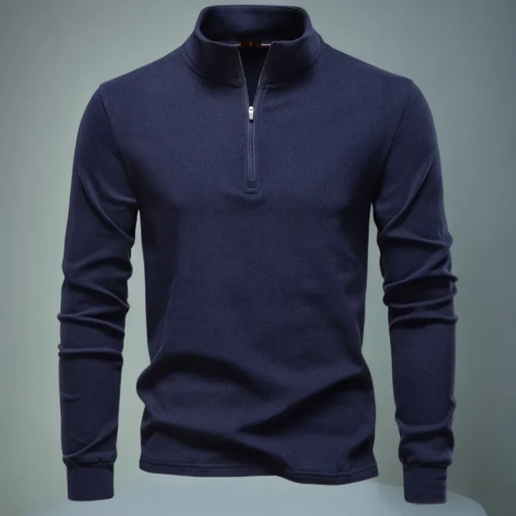 抓绒卫衣新款2025秋冬男士高端半拉链德绒保暖打底衫百搭长袖休闲