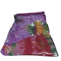 女士丝巾花卉中国风便携薄款女紫色炫彩 随机色发