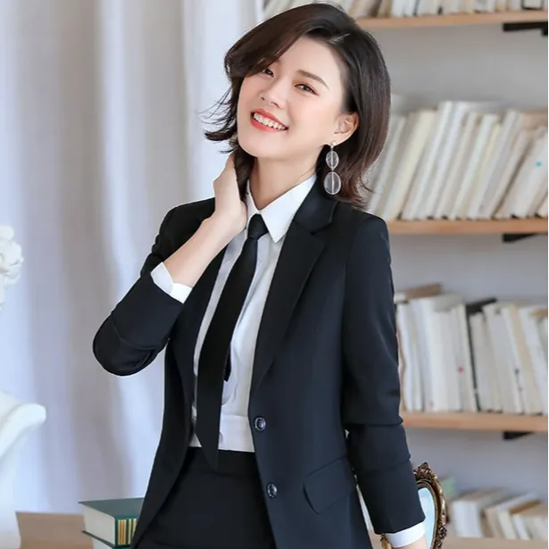 918新款职业女西装套装时尚面试上班工作服西服套装职业气质穿搭
