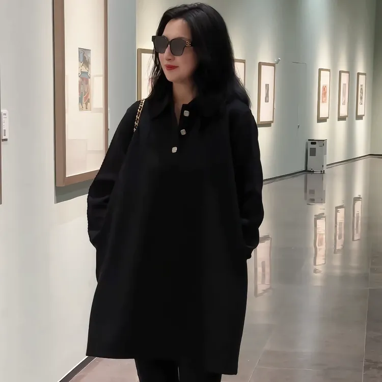 【娜姐秋冬8118款】2025年巴瑟大码女装400克宽松显瘦百搭潮流长裙