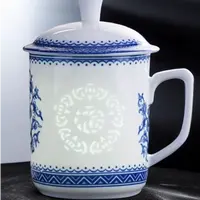 青花玲珑福字老板杯礼盒装-XD