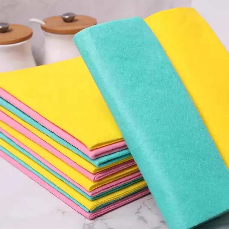 【9条】韩式进口 抹布百洁布厨房清洁布彩色