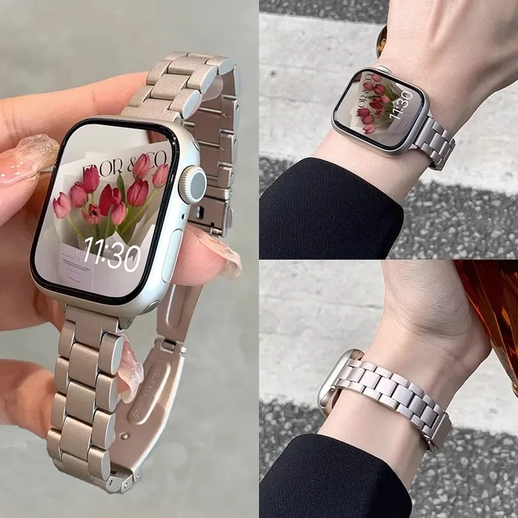 适用小米手环9Pro表带三珠8pro腕带金属红米watch5/4配件夏天