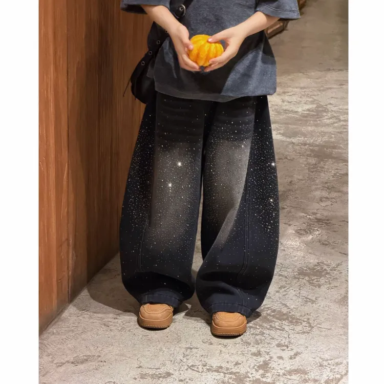 【璀璨星闪】秋冬亮闪闪休闲加绒牛仔裤