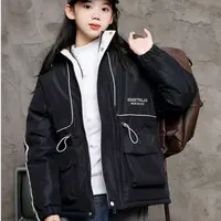 412245《黑》小涵家玲姐优选韩版儿童冬款闲户外加绒派克服外套