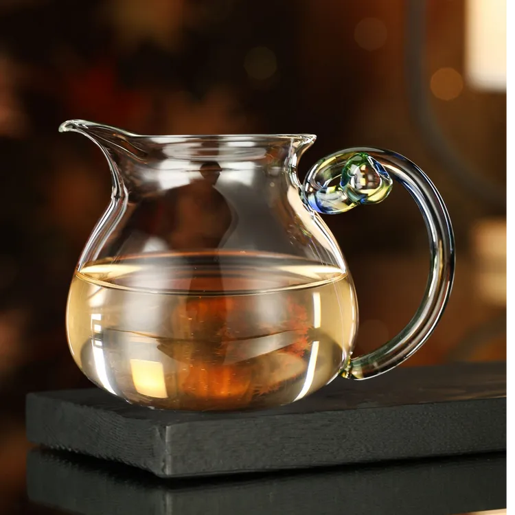 禾器精选浮莲茶海  高硼硅玻璃公道杯高档和器功夫茶具茶水分茶器