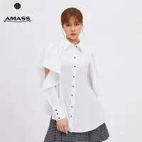 【二折商品，不退不换】阿玛施AMASS小众感解构白衬衫5300682