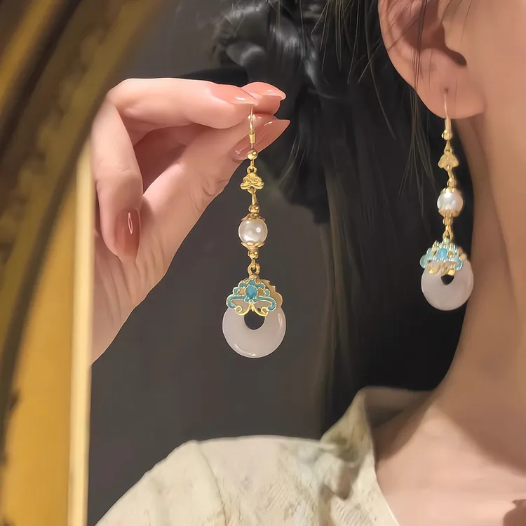 云腾玉梦 ▏新中式国风耳环女古风高级感搭配旗袍汉服马面裙耳饰