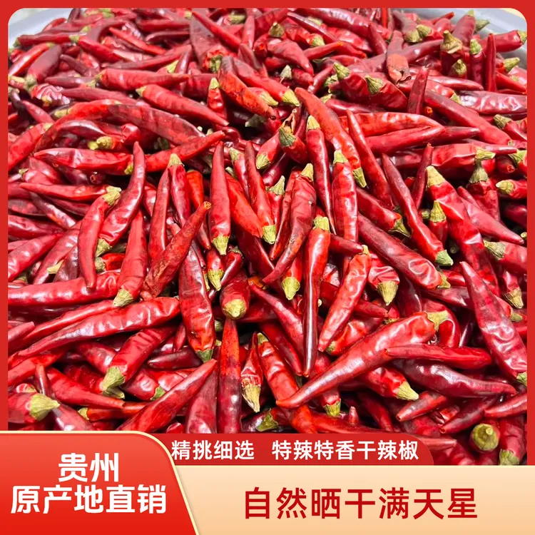贵州遵义农家满天星小米辣特辣特香自然晒干干辣椒炒菜火锅家