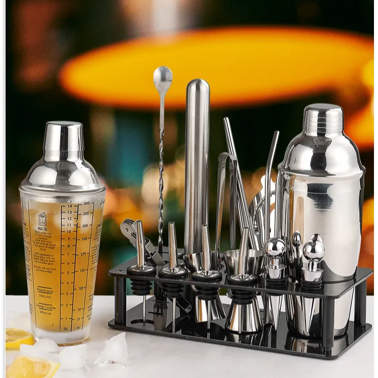 调酒器柠檬鸡尾酒工具手摇杯家用过滤摇摇杯日式雪克杯钢制调酒杯