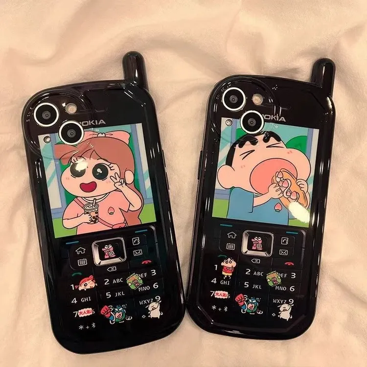 蜡笔小新适用苹果iPhone16Plus创意15大哥大14卡通13情侣款12软壳