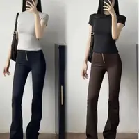 QINGXIIN 修身瑜伽拉链时尚裤