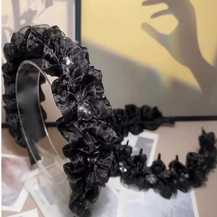 高颅顶波浪镶钻带齿简约时尚百搭2025爆款减龄发箍高颅顶显脸小