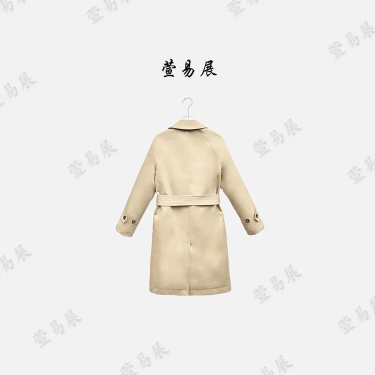 萱易展-“维港听风”英伦轻奢气质翻领束腰显瘦风衣外套-WT090501