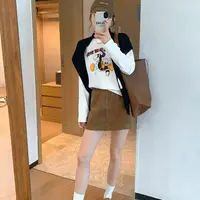 【香姐推荐】【8238】冬季时尚爆款显瘦灯芯绒短裙裤