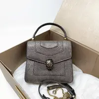 99新 BVLGARI/宝格丽 vv/珐琅蛇头/单肩包/C218627438
