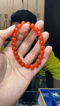 【闪购商品】南红玛瑙手串未镶嵌约7.5-8mm保山南红圆珠手串